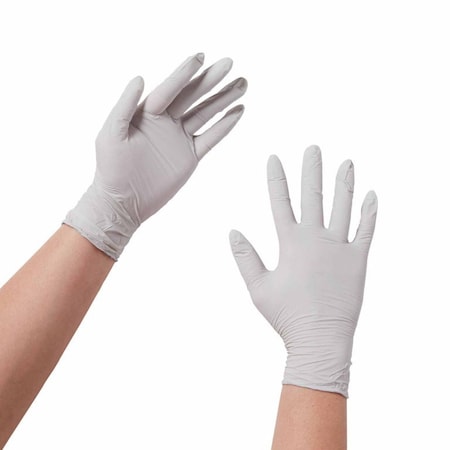 Sterling Disposable Gloves, Nitrile, Powder-Free, L, 200 PK, Gray 50708